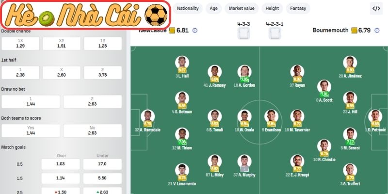 Soi kèo trận đấu Newcastle United vs AFC Bournemouth (21:00 18-04, Ngoại hạng Anh) 4 Thông tin lực lượng Newcastle vs AFC Bournemouth (21:00 18-04, Ngoại hạng Anh)